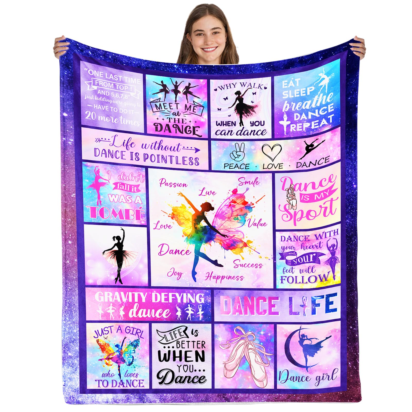 Wadhulktil Dance Gifts Dance Recital Gifts For Girls, Dancer Gifts For Girls Teens, Gifts For Dancers, Dance Blanket, Ballet Bla